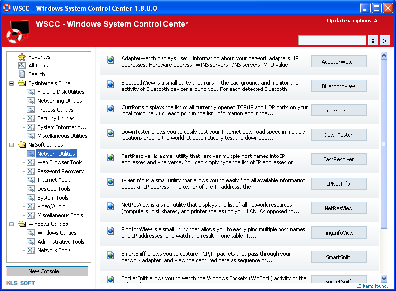 Windows System Control Center