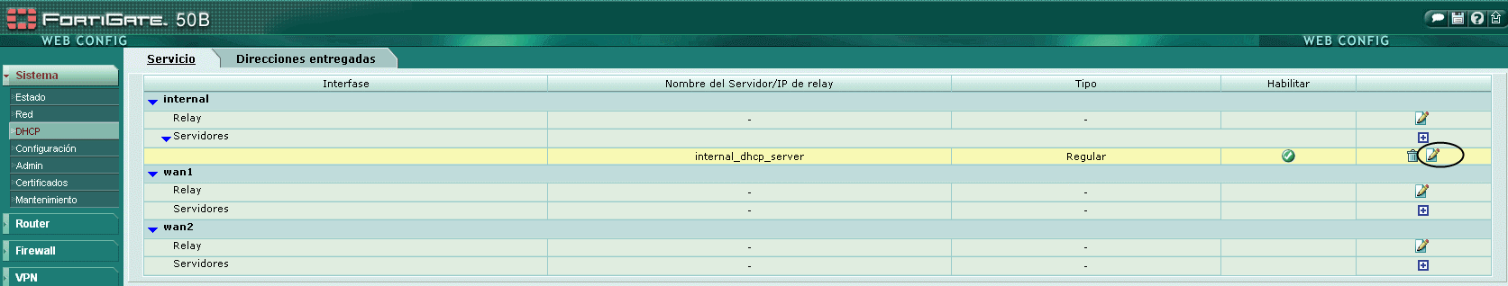 Fortinet DHCP Server