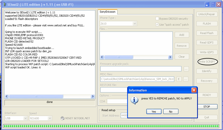 Setool2 Write Script 