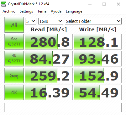 velocidad disco ssd windows