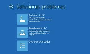 reparacion windows opciones avanzadas